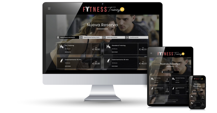 Demo der Reservierung für Personal Trainer